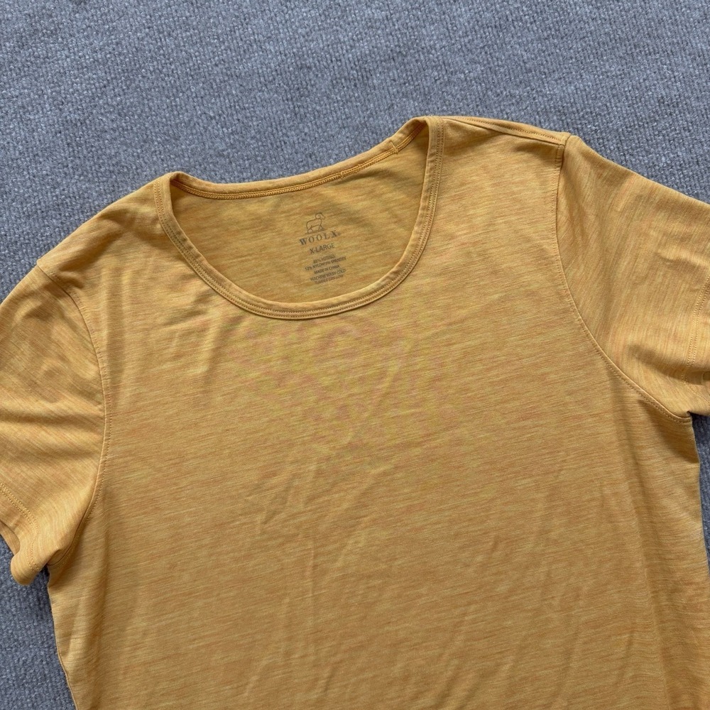 Woolx Addie Merino Wool T Shirt Women's XL Orange Short Sleeve